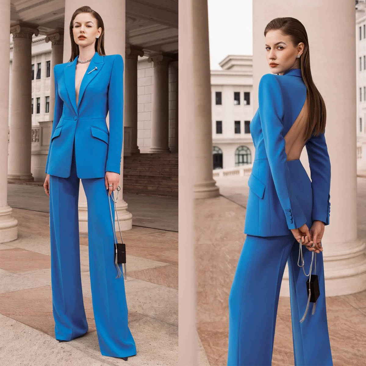Women Formal Wear For Graduation - Trajes de Blazer Sexys con Espalda