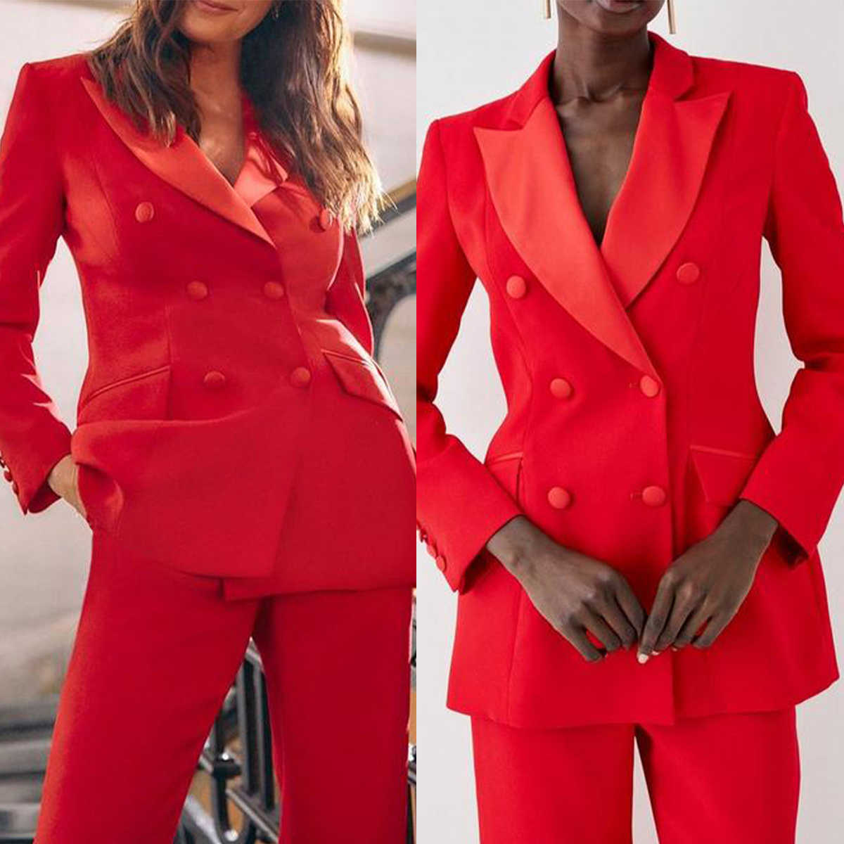 Women Formal Wear For Graduation - Trajes formales rojos para mujer, pantalones