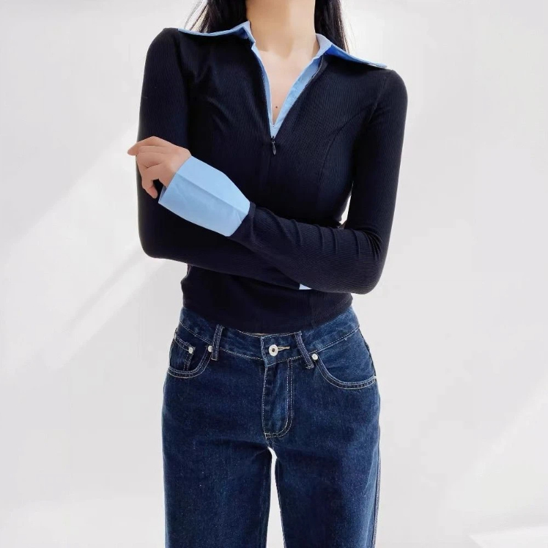 Women'S Formal Wear Blouse - Blusa Elegante de Manga Larga con