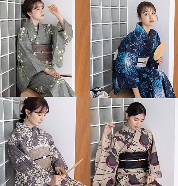 Women Formal Wear Photoshoot - Kimono / Yukata Japonés para Mujer,