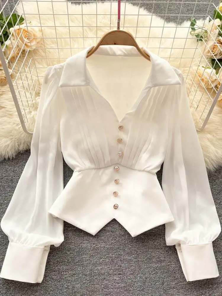 Women'S Formal Wear Blouse - Jmprs-Blusa de estilo francés para mujer,
