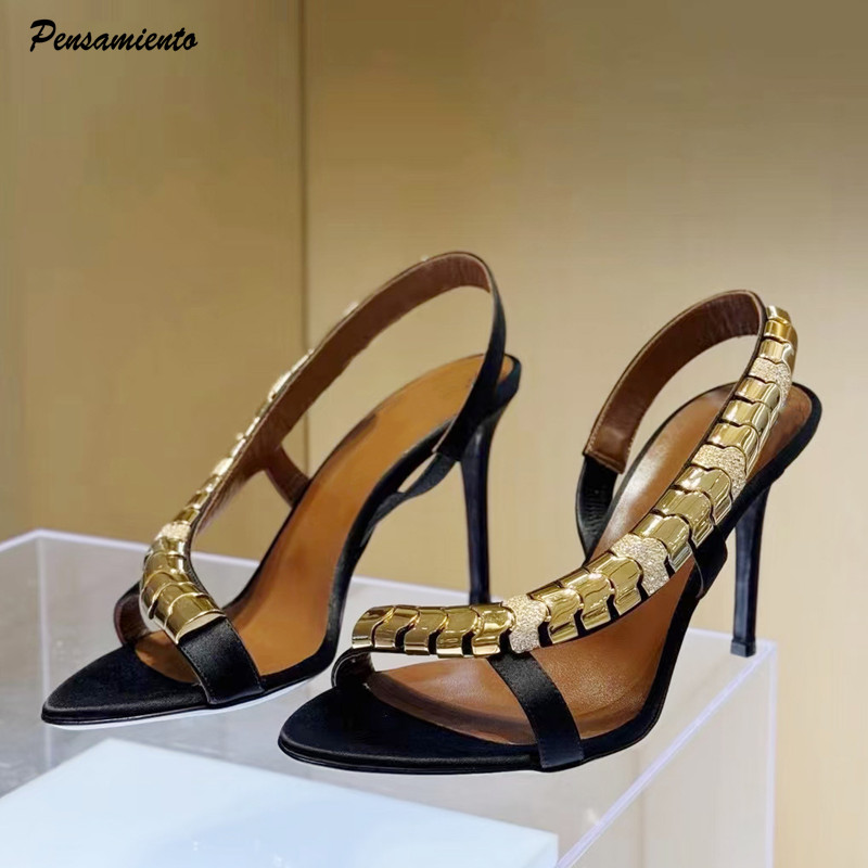 Sandalias de gladiador de saté - Women'S Formal Wear To A Wedding reseña y precio