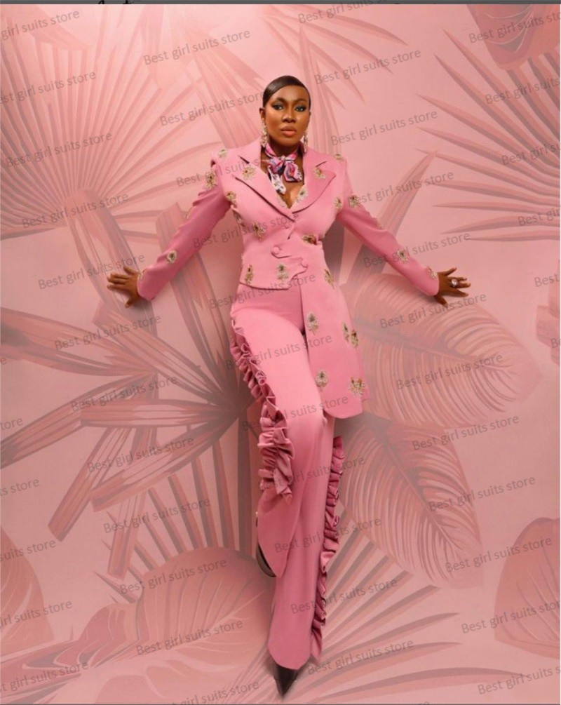 Conjunto de traje de boda rosa - Women Formal Wear Blazer Set reseña y precio