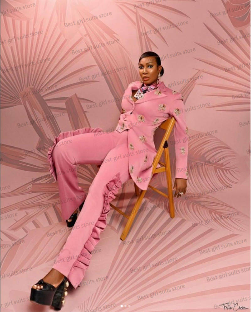Conjunto de traje de boda rosa - Women Formal Wear Blazer Set reseña y precio