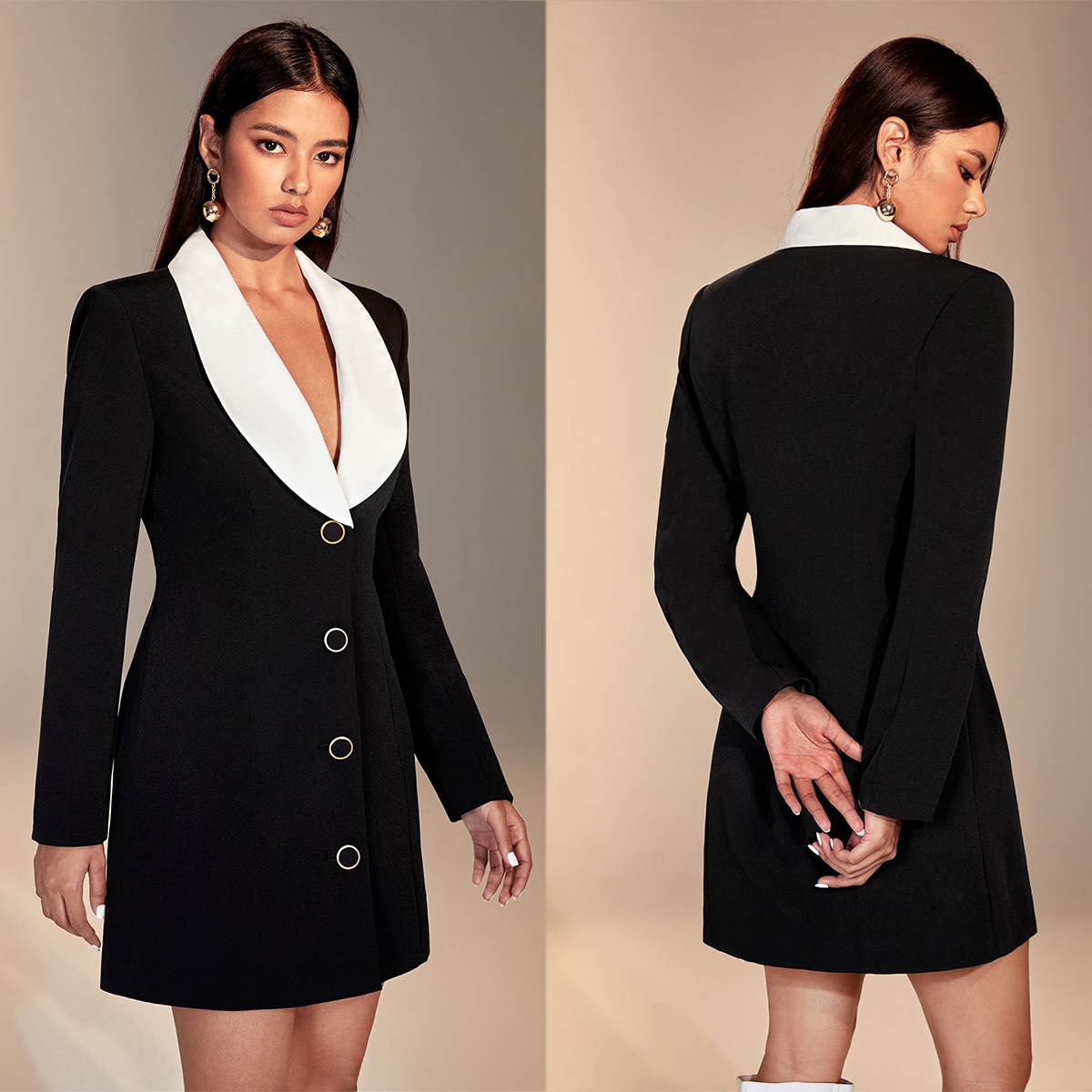 Blazer de Mujer a la Moda con  - Women Formal Wear For Graduation reseña y precio