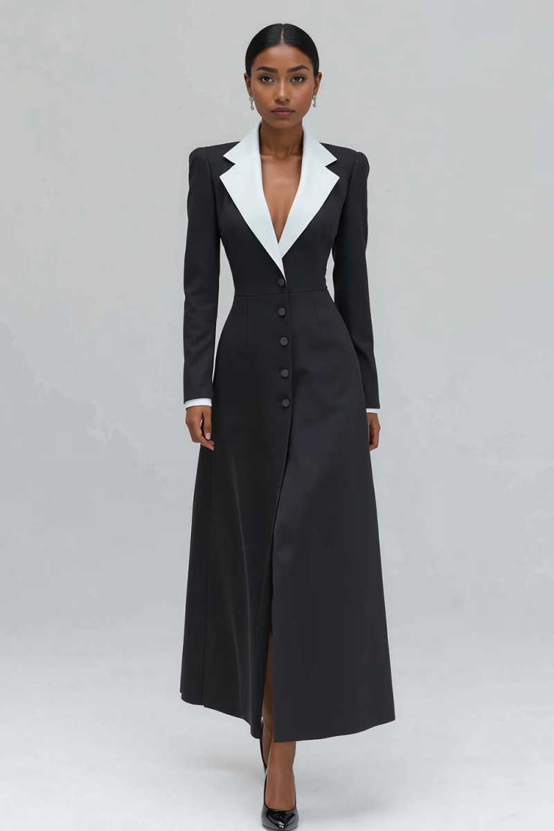 Blazer Largo para Mujer, Estil - Women Formal Party Wear Dress reseña y precio