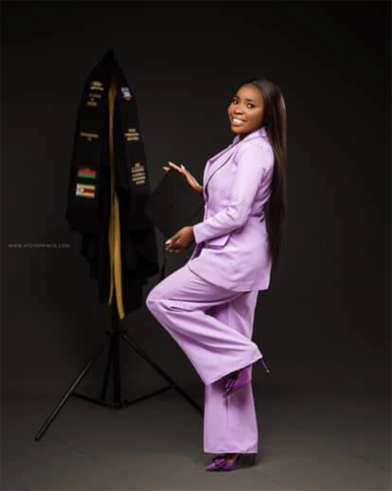 Conjunto de traje morado para  - Women Formal Wear For Graduation reseña y precio