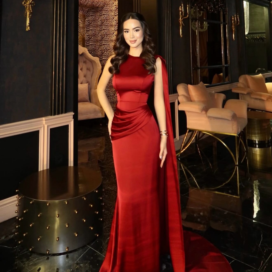 Vestido de fiesta rojo de saté - Women Formal Wear For Graduation reseña y precio