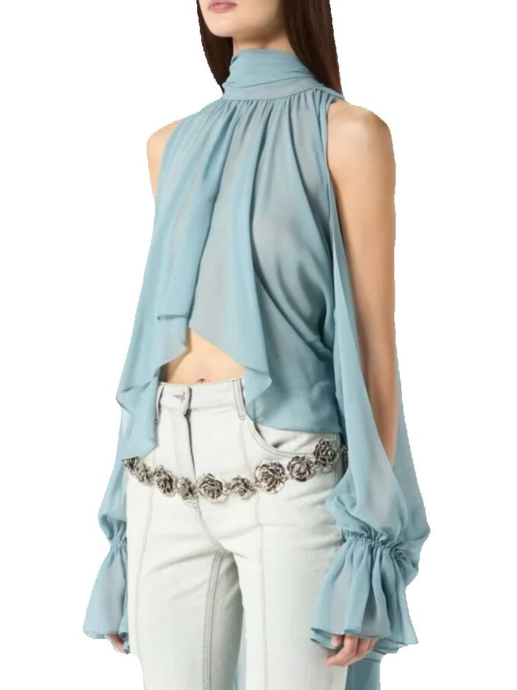 2025 verano mujer Vintage tran - Women'S Formal Wear Blouse reseña y precio