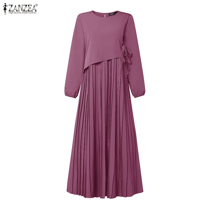 ZANZEA Vestido largo plisado d - Women Formal Office Wear Tops reseña y precio