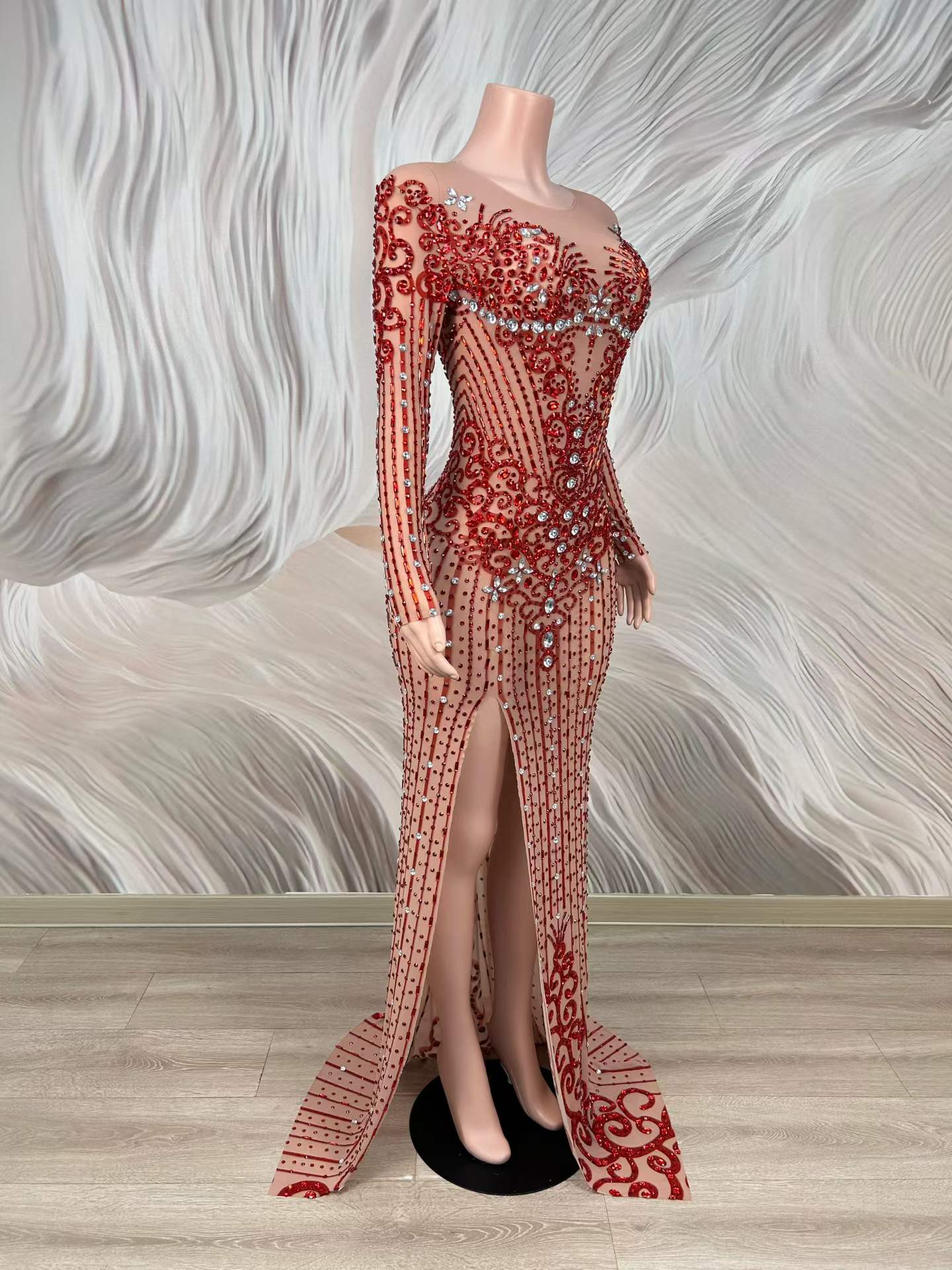 Vestido de Noche Sexy con Cris - Women Formal Wear Photoshoot reseña y precio