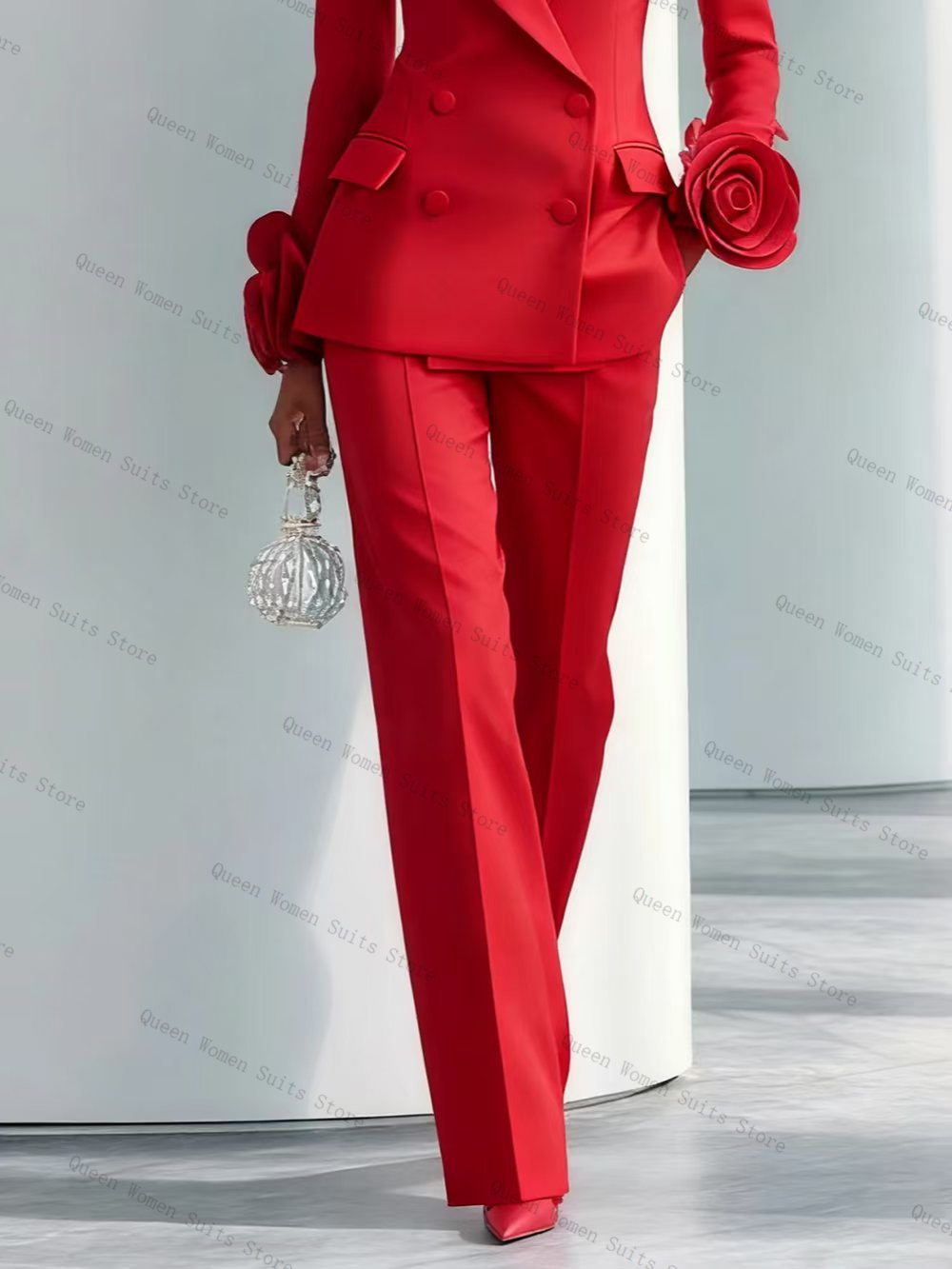 Conjunto de traje rojo de lujo - Women Formal Wear Blazer Set reseña y precio