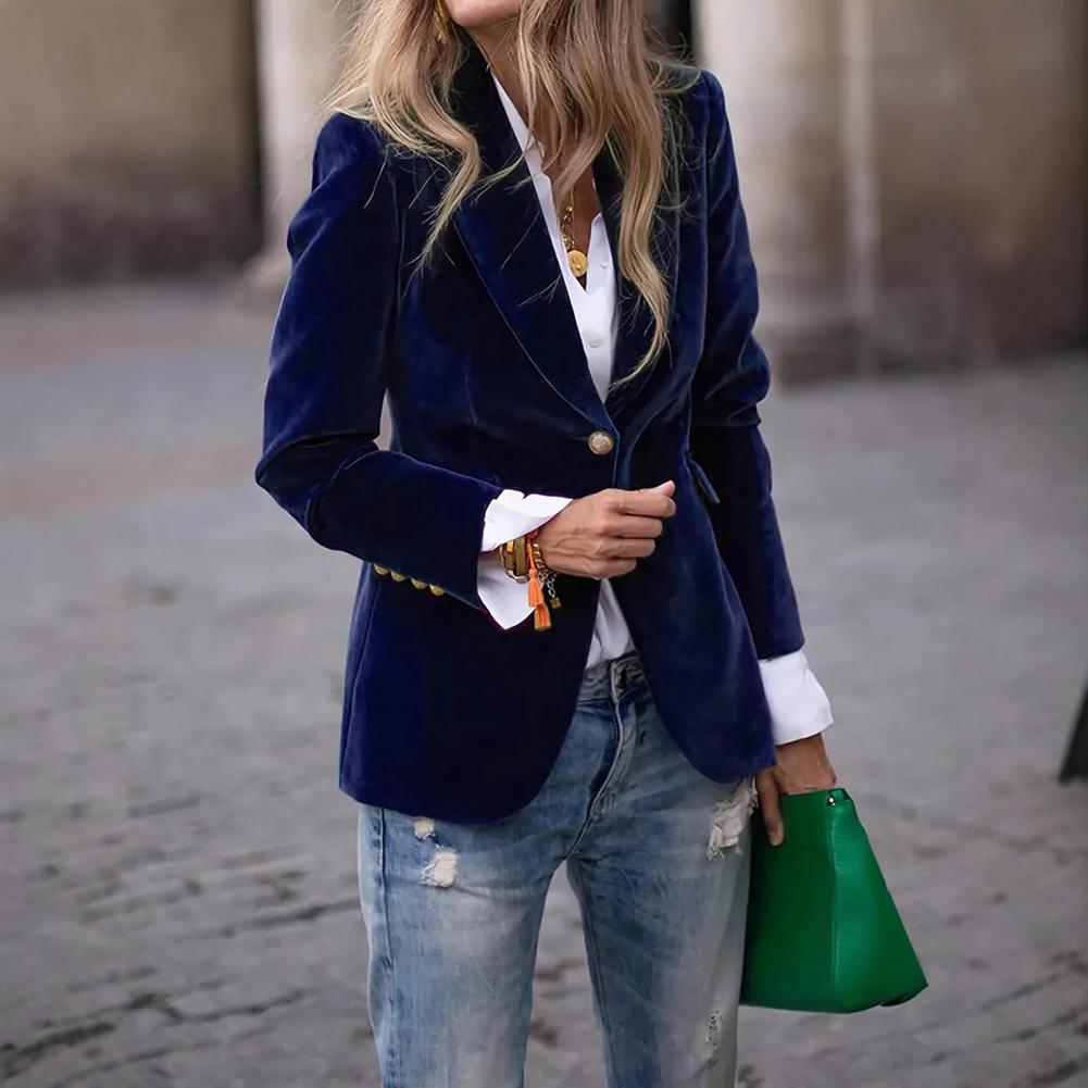 Blazer de terciopelo de talla  - Women Formal Wear With Blazer reseña y precio