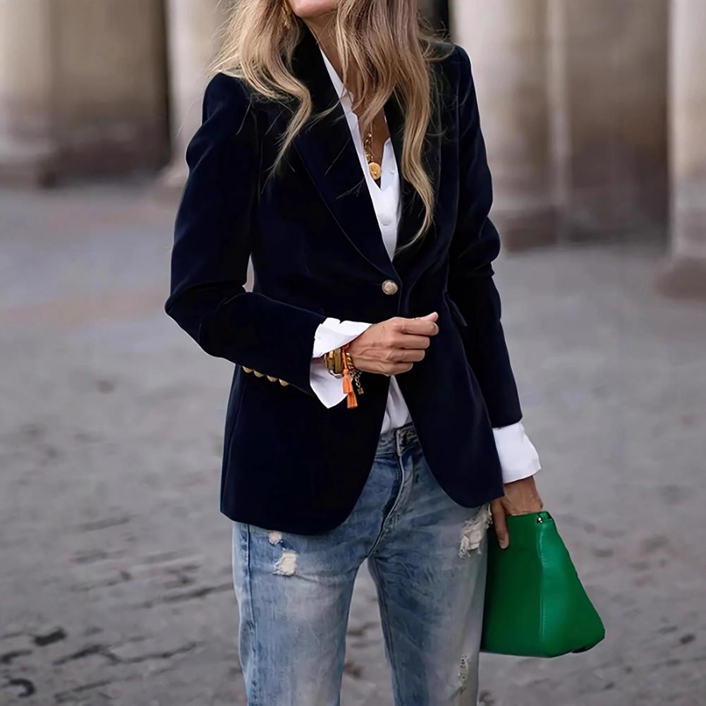 Blazer de terciopelo de talla  - Women Formal Wear With Blazer reseña y precio