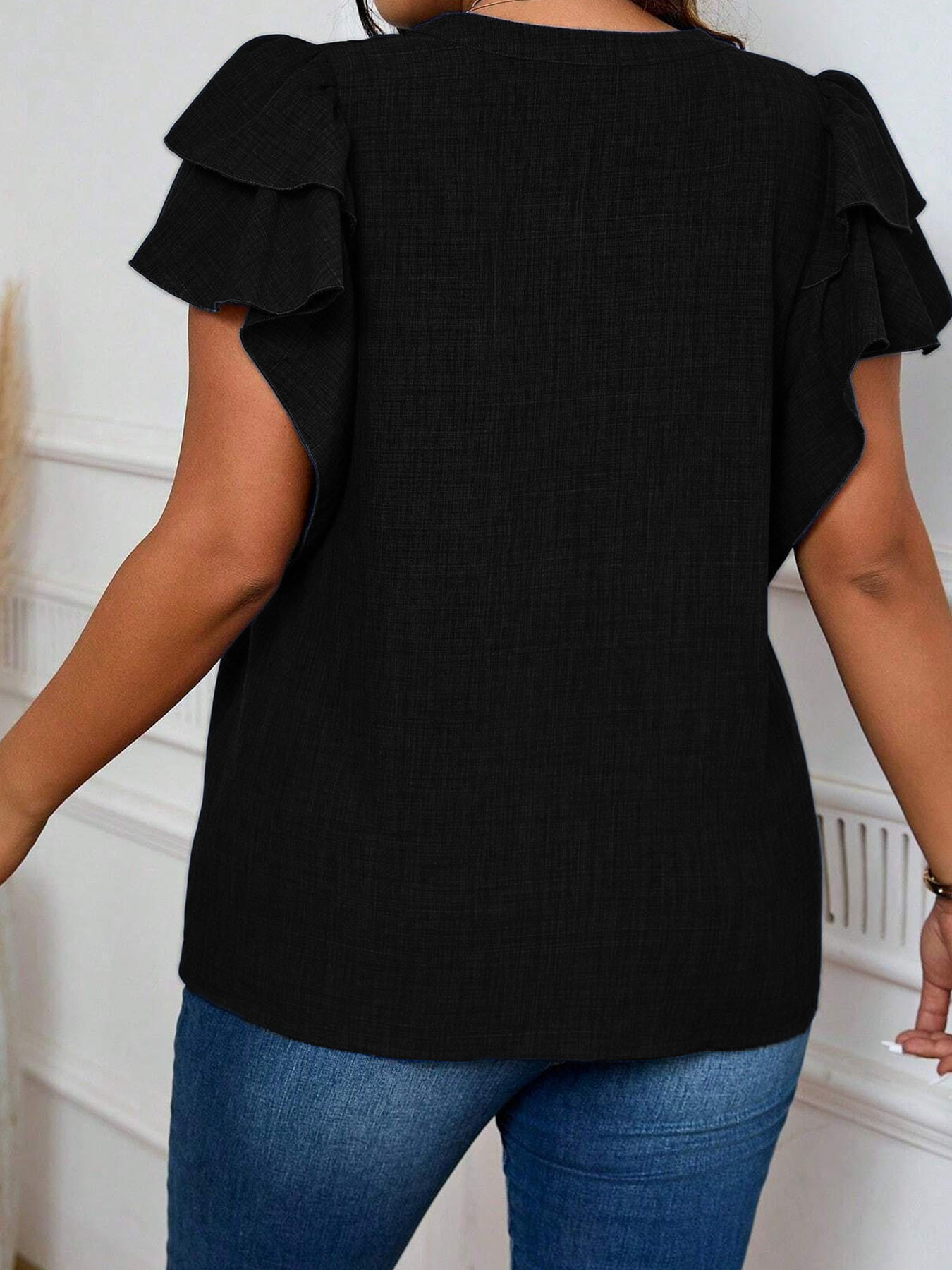 Blusa elegante con cuello en V - Women'S Formal Wear Blouse reseña y precio