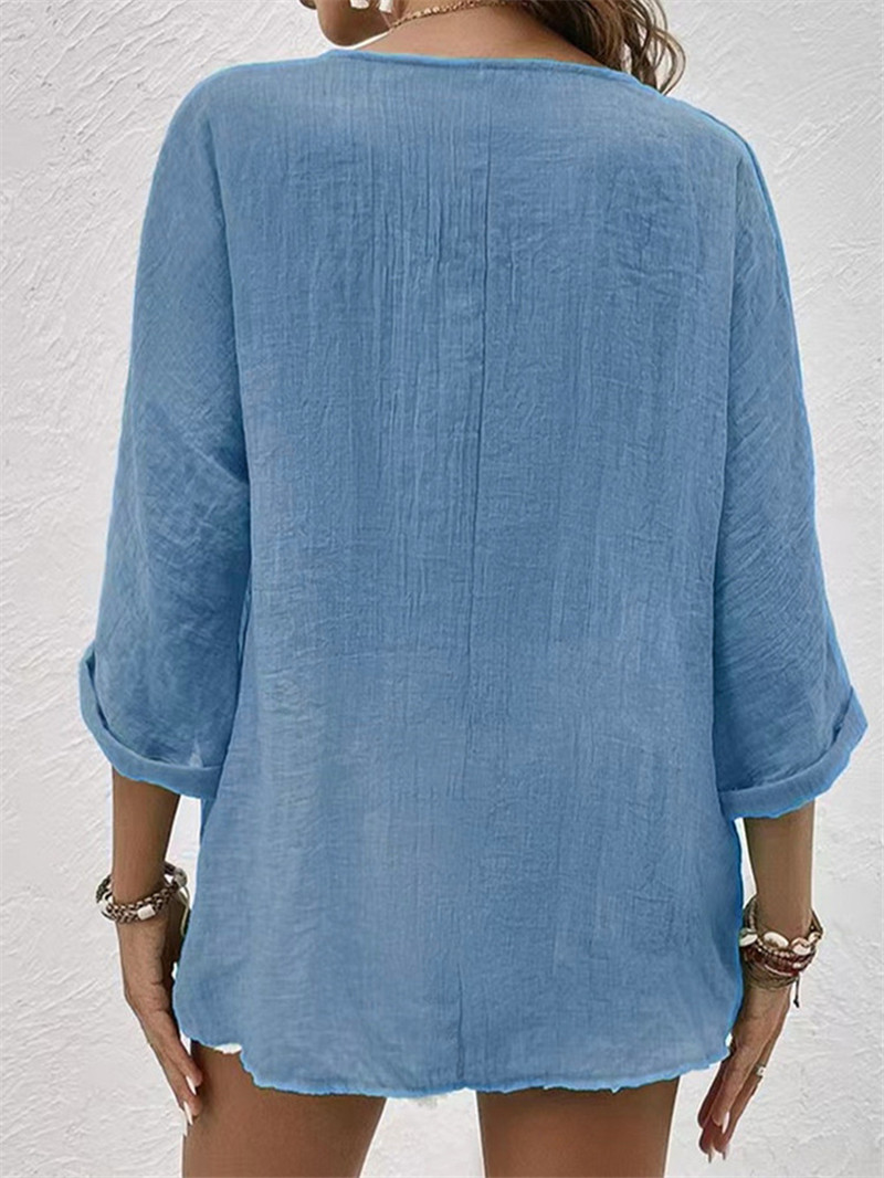 Blusa lisa con botones elegant - Women'S Formal Wear Blouse reseña y precio
