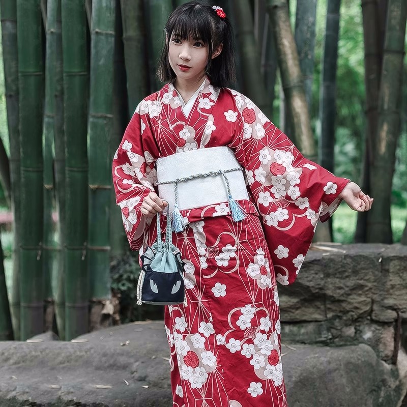 Kimono Yukata Japonés Rojo par - Women'S Formal Traditional Wear reseña y precio
