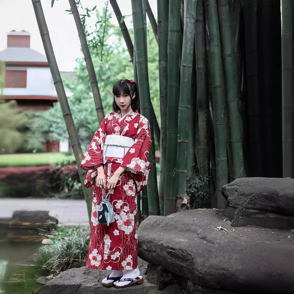 Kimono Yukata Japonés Rojo par - Women'S Formal Traditional Wear reseña y precio
