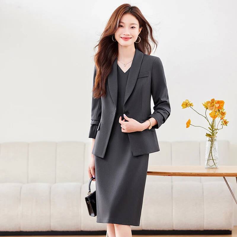 Trajes de negocios de tela de  - Women Formal Wear With Blazer reseña y precio