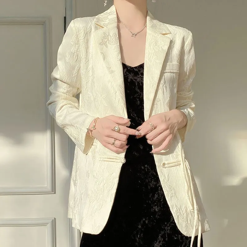 Blazer texturizado blanco para - Women Formal Wear With Blazer reseña y precio