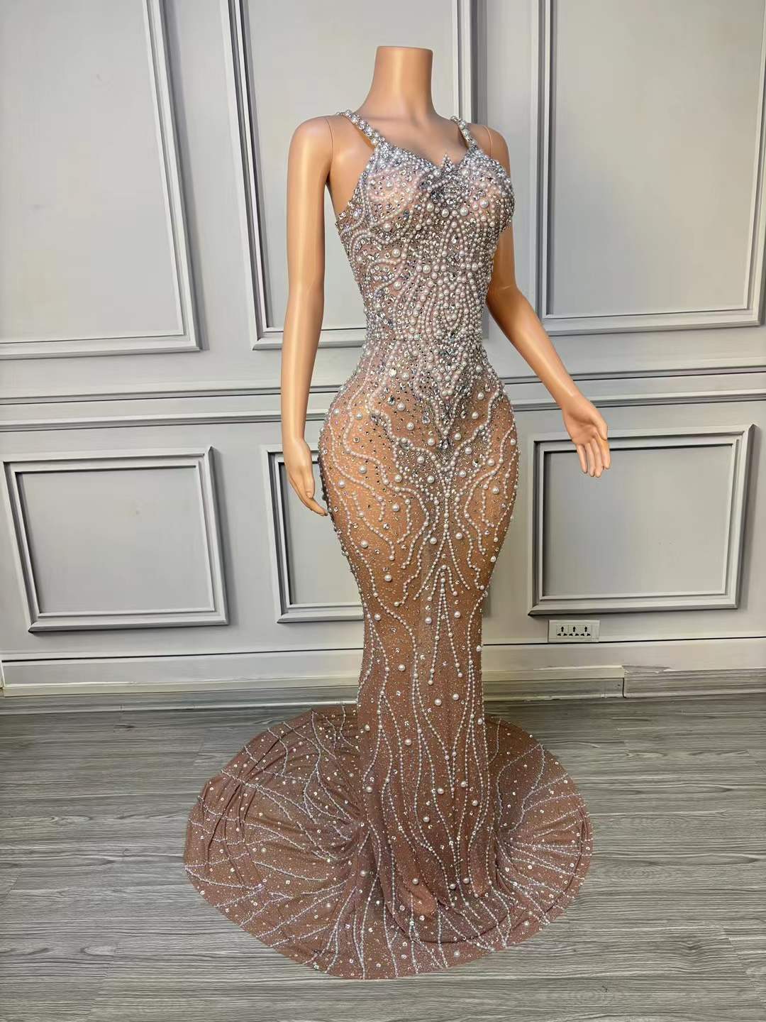 Vestido Maxi Bodycon de Malla  - Women Formal Wear Photoshoot reseña y precio